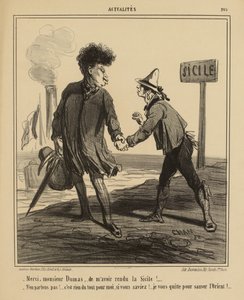 Cham - Gracias, Sr. Dumas, por devolverme Sicilia. de Amédée de Noé