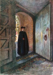A Fair Parishioner, Nieuport (litografía en color) de Amedee (after) Forestier
