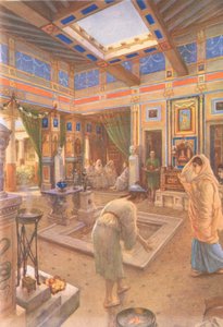 Vida Doméstica en Roma, de los carteles escolares de MacMillan, c.1950-60s de Amedee Forestier
