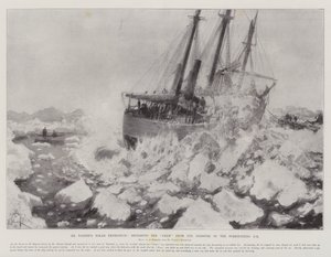 La expedición polar del Dr. Nansen, liberando el Fram de la presión del hielo circundante de Amedee Forestier