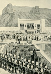 El General Roberts leyendo su proclamación en Kabul, 12 de octubre de 1879 de Amedee Forestier