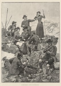 En el Engadine, un almuerzo en las montañas de Amedee Forestier
