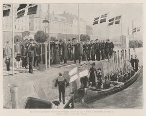 El tour continental del Rey Eduardo, Su Majestad despidiéndose del Rey de Suecia en Helsingborg, 20 de septiembre