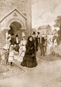 La vida de la Reina Victoria en Osborne: Su Majestad en la Iglesia de Whippingham, de 
