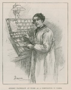 Sir Sydney Waterlow, trabajando como tipógrafo en París