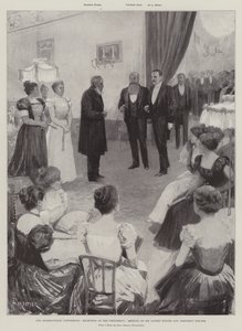 La Conferencia de Bloemfontein, recepción en la Presidencia, reunión de Sir Alfred Milner y el Presidente Kruger