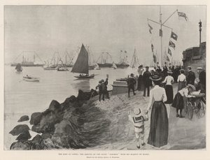 El Rey en Cowes, la llegada del yate Osborne con Su Majestad a bordo de Amedee Forestier