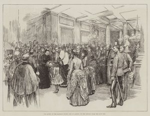 La Reina en la Mansion House, Ciudad de Londres, a su regreso del East End