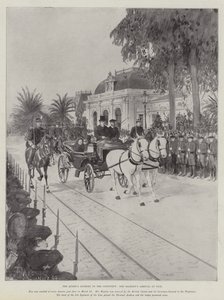 El Viaje de la Reina al Continente, la Llegada de Su Majestad a Niza