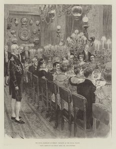 El matrimonio real en Berlín, banquete en el Palacio Real