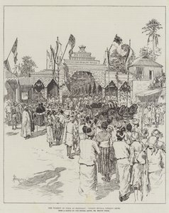 El Virrey de la India en Mandalay, pasando por el Arco de Moolla Ismail de Amedee Forestier