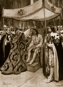 La unción de Carlos I por George Abbot, Arzobispo de Canterbury, en la Abadía de Westminster, el Día de la Candelaria, 1626, de 
