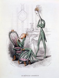 Un hogar tormentoso, ilustración de 