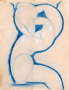Cariatide, 1913-1915 de Amedeo Modigliani