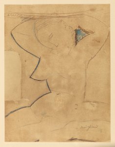 Caryatide au Sein Pointu (cariátide con pecho puntiagudo) de Amedeo Modigliani