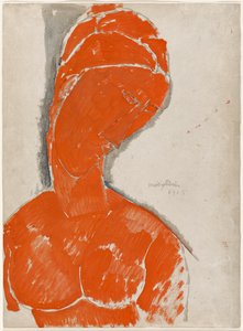 Busto femenino en rojo