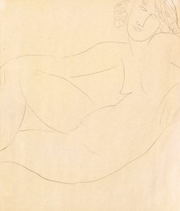 Mujer desnuda apoyada, 1918 de Amedeo Modigliani