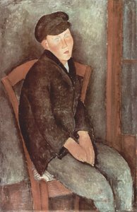 Alemán: Niño sentado con sombrero de Amedeo Modigliani