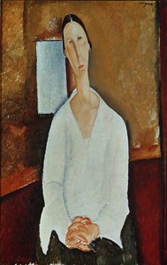 Madame Zborowska con las manos juntas, c.1917 de Amedeo Modigliani