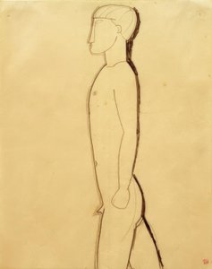 Hombre de perfil de Amedeo Modigliani