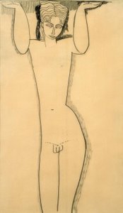 Joven desnudo (Atlas) de Amedeo Modigliani