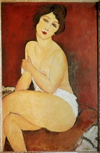 Mujer desnuda sentada