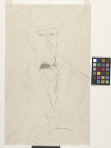 Retrato del artista, Othon Friesz (lápiz sobre papel blanco)