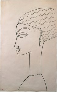 Perfil de mujer de Amedeo Modigliani