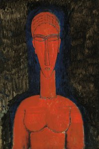 Busto rojo, cariátide, 1913 de Amedeo Modigliani