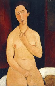Desnudo sentado con collar, 1917