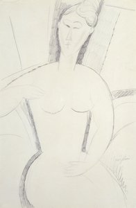 mujer sentada (lápiz)