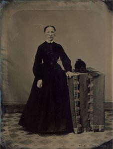 Retrato de una Viuda de la Guerra Civil de American 19th Century