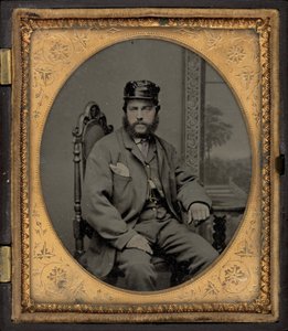 Retrato de un soldado de American 19th Century