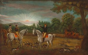 El comienzo de la caza de American 19th Century
