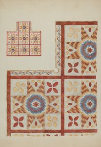 Colcha de Apliques de American 20th Century