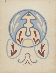 Diseño de Pared de la Asistencia de San Antonio de Pala del portafolio "Arte Decorativo de la California Española" de American 20th Century