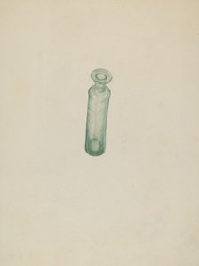 Frasco de medicina de vidrio de American 20th Century
