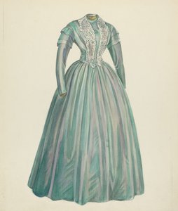 Vestido de tafetán lavanda de American 20th Century