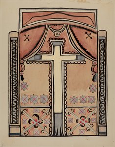 Panel - Cruz y cortinas de American 20th Century