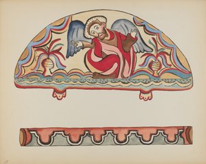 Placa 15: La creación (Luneta): Del portafolio "Diseños coloniales españoles de Nuevo México" de American 20th Century