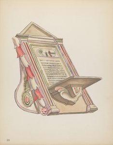 Plato 19: Atril de Lectura, Chimayo: Del Portafolio "Diseños Coloniales Españoles de Nuevo México"