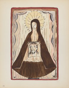Placa 20: Santa Verónica: De la cartera "Diseños coloniales españoles de Nuevo México" de American 20th Century
