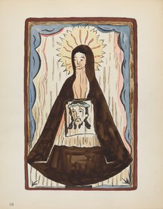 Plato 20: Santa Verónica: Del Portafolio "Diseños Coloniales Españoles de Nuevo México" de American 20th Century
