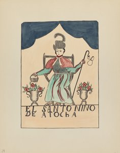 Placa 24: El niño perdido de Atocha: Del portafolio "Diseños coloniales españoles de Nuevo México" de American 20th Century