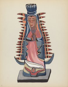 Placa 31: Nuestra Señora de Guadalupe: De la cartera "Diseños coloniales españoles de Nuevo México" de American 20th Century
