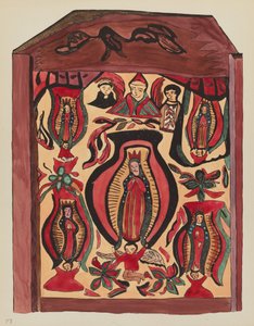 Placa 32: Nuestra Señora de Guadalupe: De la cartera "Diseños coloniales españoles de Nuevo México"