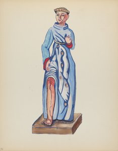 Placa 36: San Roque: Del portafolio "Diseños coloniales españoles de Nuevo México" de American 20th Century