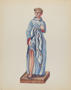 Placa 36: San Roque: Del Portafolio "Diseños Coloniales Españoles de Nuevo México" de American 20th Century