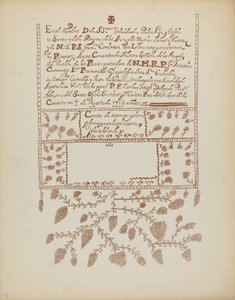 Placa 3: Libro de Visitaciones de Pecos: Del Portafolio "Diseños coloniales españoles de Nuevo México" de American 20th Century