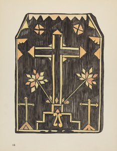 Placa 46: Diseño de aplicación de paja: Del portafolio "Diseños coloniales españoles de Nuevo México" de American 20th Century